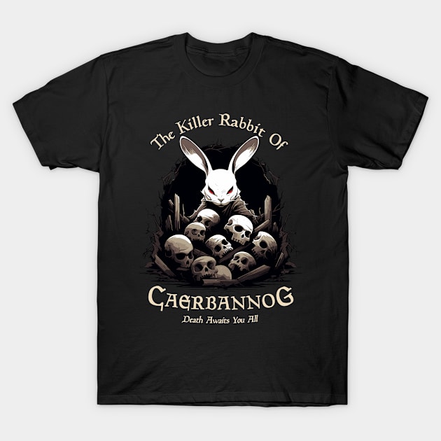 The Killer Rabbit Of Caerbannog T-Shirt by Three Meat Curry